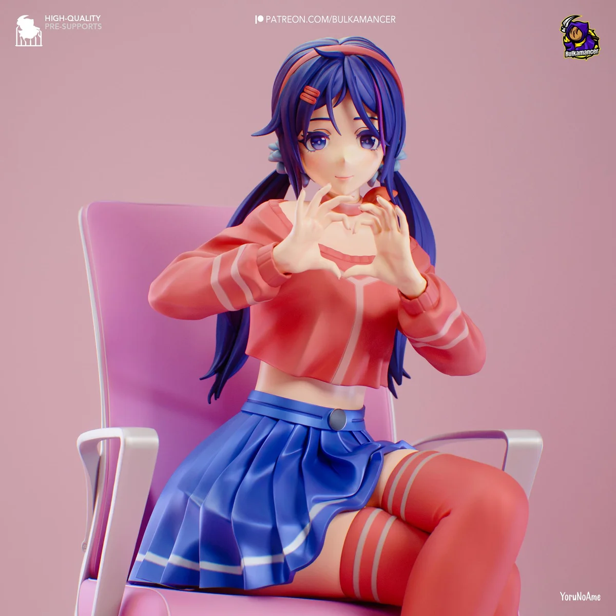 Mita Anime Yandere - MiSide Horror Game Unpainted Resin Figurine Kit - 1/8 Scale 176mm 6.9in - 3D Printed Statue Fan Art — 1/10