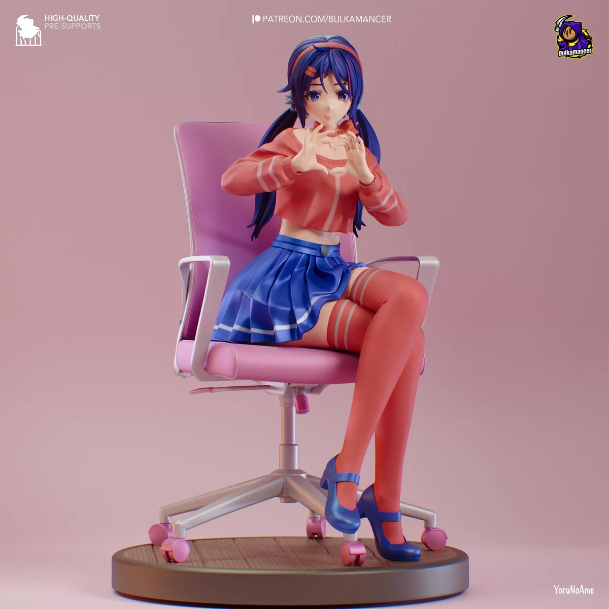 Mita Anime Yandere - MiSide Horror Game Unpainted Resin Figurine Kit - 1/8 Scale 176mm 6.9in - 3D Printed Statue Fan Art — 7/10