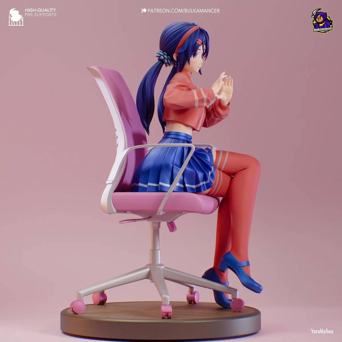 Mita Anime Yandere - MiSide Horror Game Unpainted Resin Figurine Kit - 1/8 Scale 176mm 6.9in - 3D Printed Statue Fan Art — 8/10