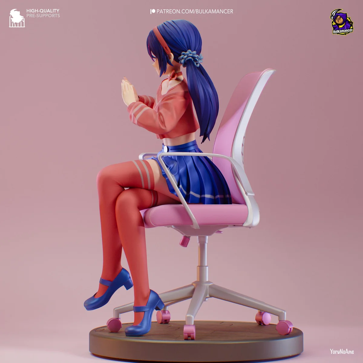 Mita Anime Yandere - MiSide Horror Game Unpainted Resin Figurine Kit - 1/8 Scale 176mm 6.9in - 3D Printed Statue Fan Art — 10/10