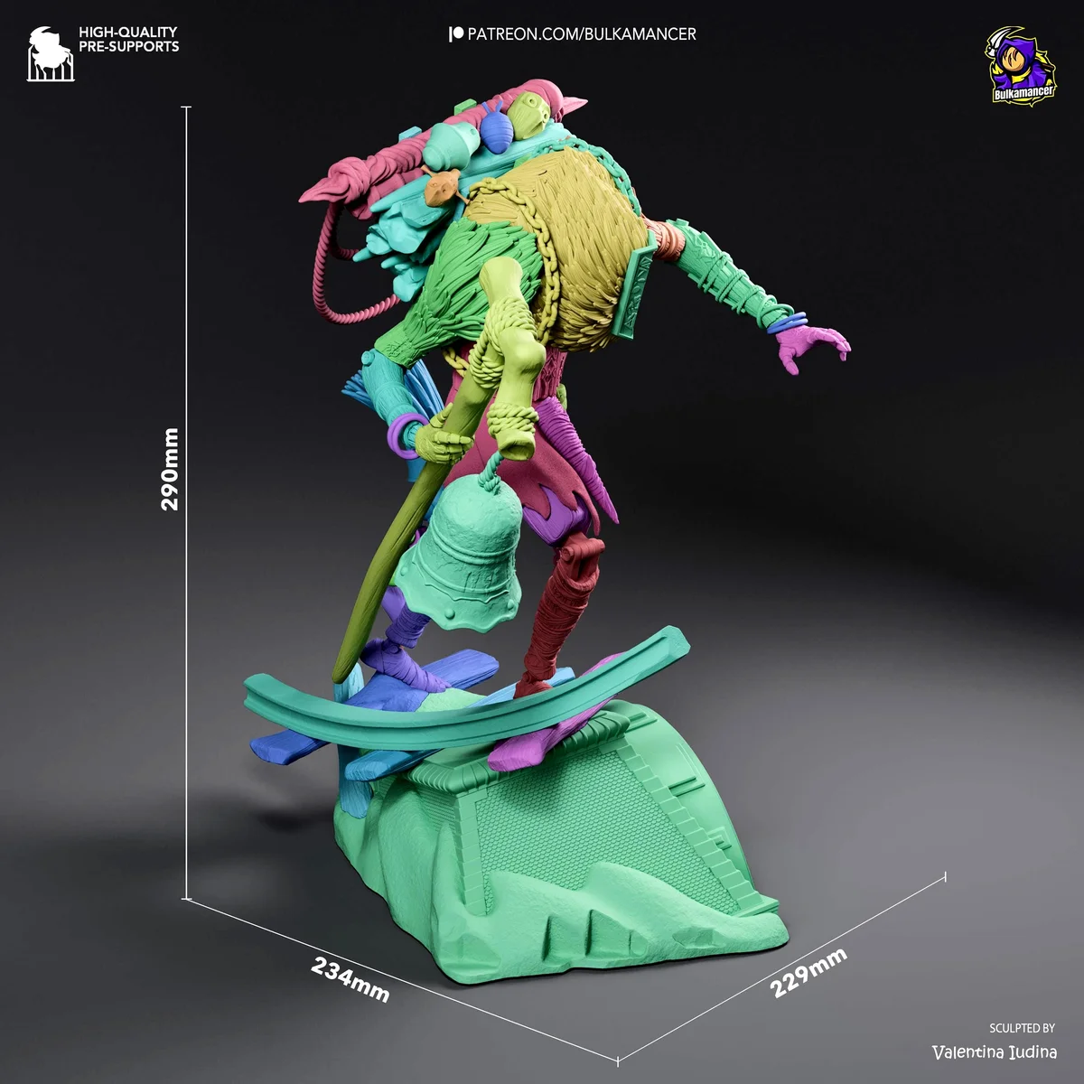 Monoco JRPG Companion - Clair Obscur Expedition 33 Unpainted Resin Figurine Kit - 1/8 Scale 276mm 10.9in - 3D Printed Statue Fan Art — 2/10