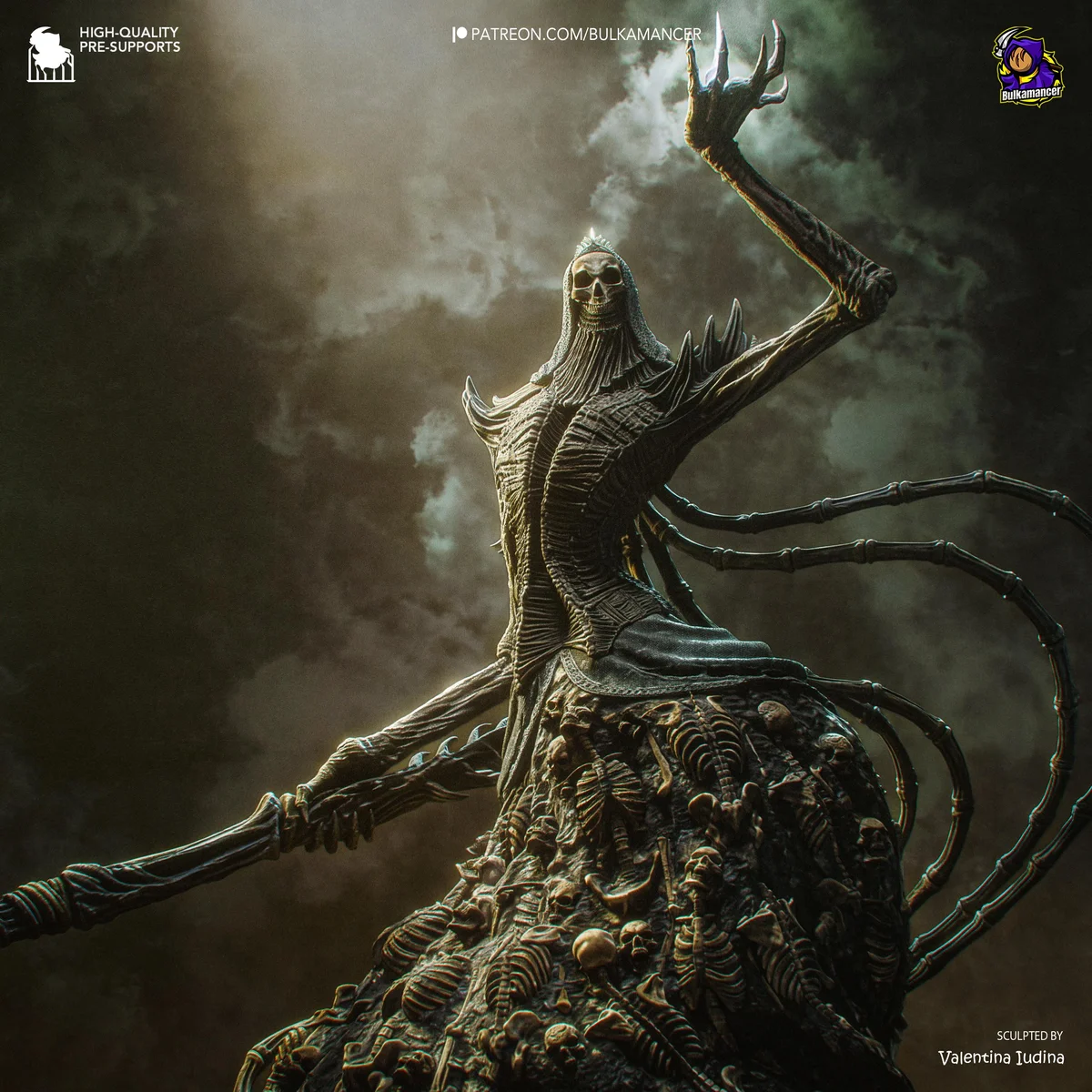 Nashandra Queen of Drangleic - Dark Souls 2 Unpainted Resin Figurine Kit - 1/16 Scale 290mm 11.4in - 3D Printed Statue Fan Art — 4/10