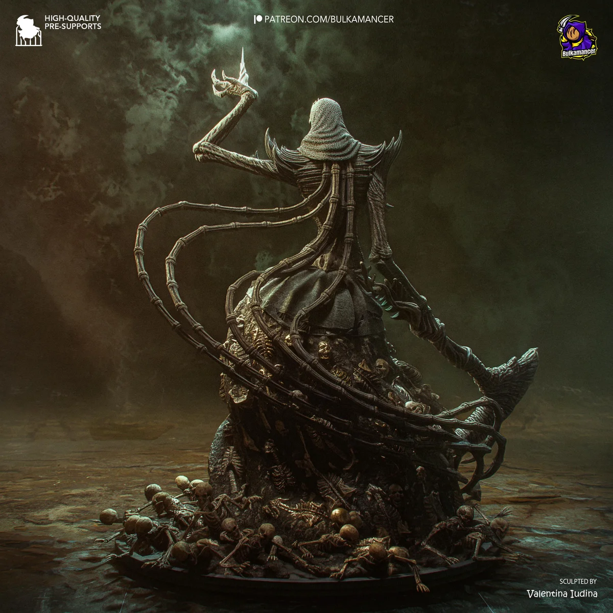 Nashandra Queen of Drangleic - Dark Souls 2 Unpainted Resin Figurine Kit - 1/16 Scale 290mm 11.4in - 3D Printed Statue Fan Art — 6/10