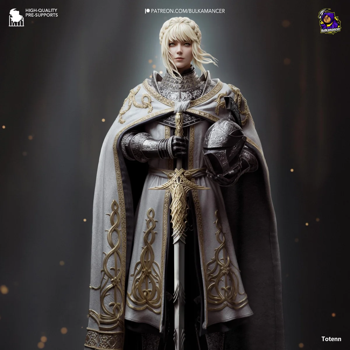 Needle Knight Leda Soulslike Boss - Elden Ring Shadow of the Erdtree Unpainted Resin Figurine Kit - 1/8 Scale 220mm 8.7in - Statue — 4/10