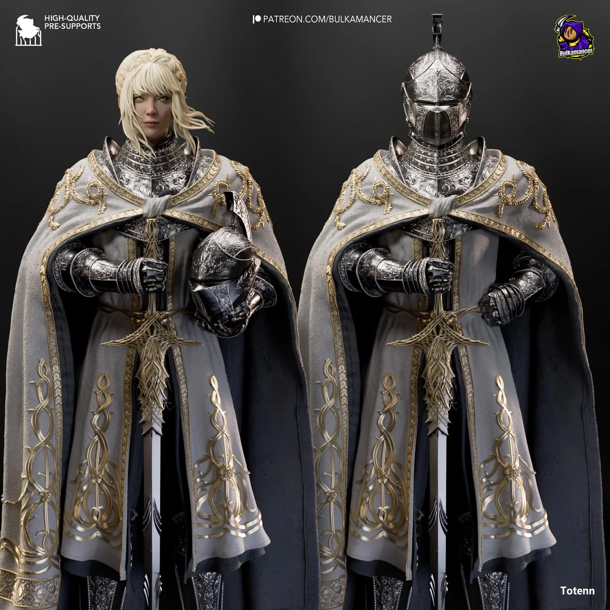 Needle Knight Leda Soulslike Boss - Elden Ring Shadow of the Erdtree Unpainted Resin Figurine Kit - 1/8 Scale 220mm 8.7in - Statue — 5/10