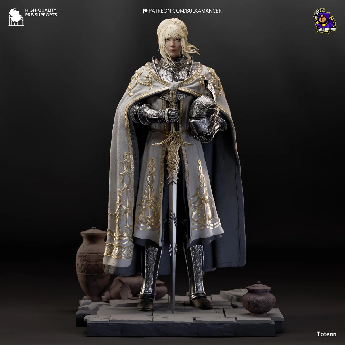 Needle Knight Leda Soulslike Boss - Elden Ring Shadow of the Erdtree Unpainted Resin Figurine Kit - 1/8 Scale 220mm 8.7in - Statue — 1/10
