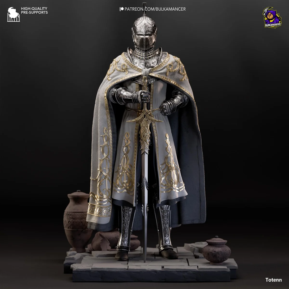 Needle Knight Leda Soulslike Boss - Elden Ring Shadow of the Erdtree Unpainted Resin Figurine Kit - 1/8 Scale 220mm 8.7in - Statue — 6/10
