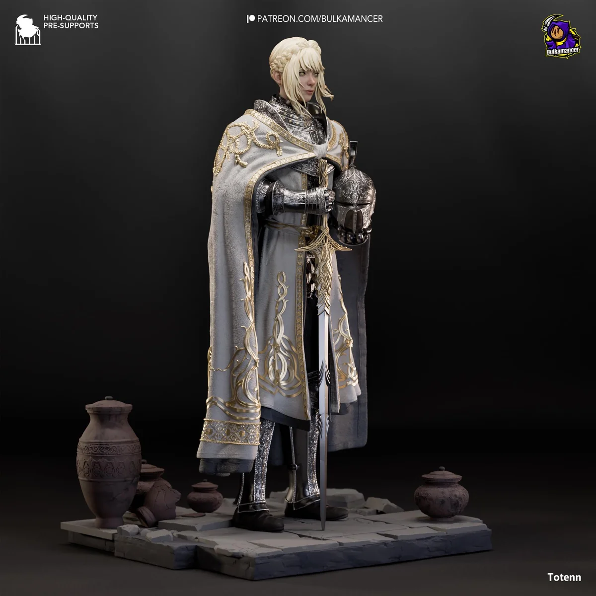 Needle Knight Leda Soulslike Boss - Elden Ring Shadow of the Erdtree Unpainted Resin Figurine Kit - 1/8 Scale 220mm 8.7in - Statue — 8/10