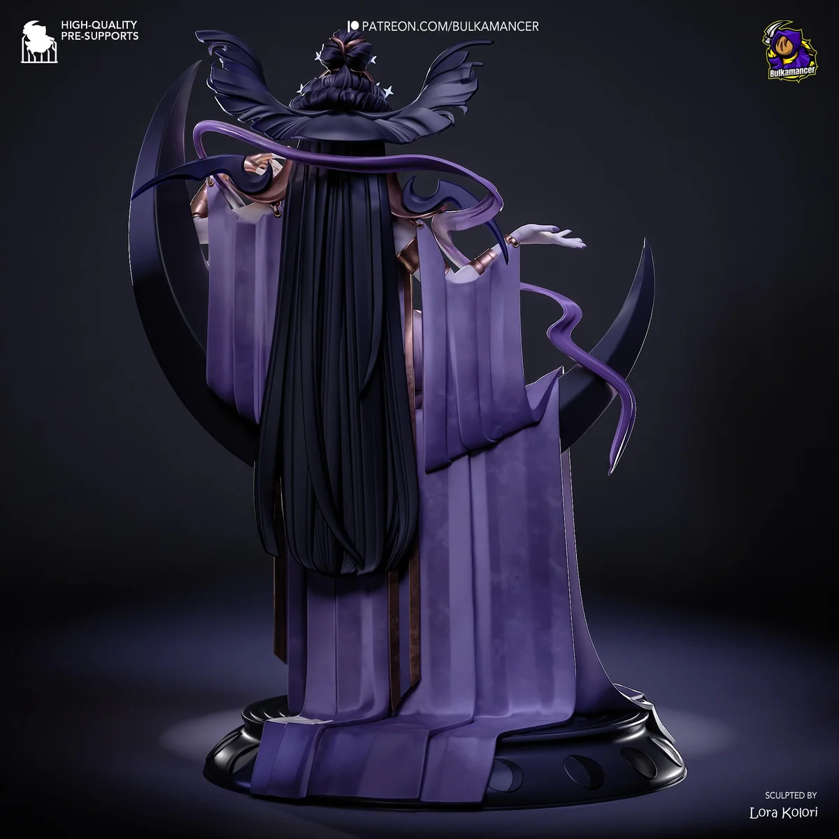 Nyx Goddess of Night - Hades Supergiant Unpainted Resin Figurine Kit - 1/8 Scale 260mm 10.2in - 3D Printed Statue Fan Art — 6/10