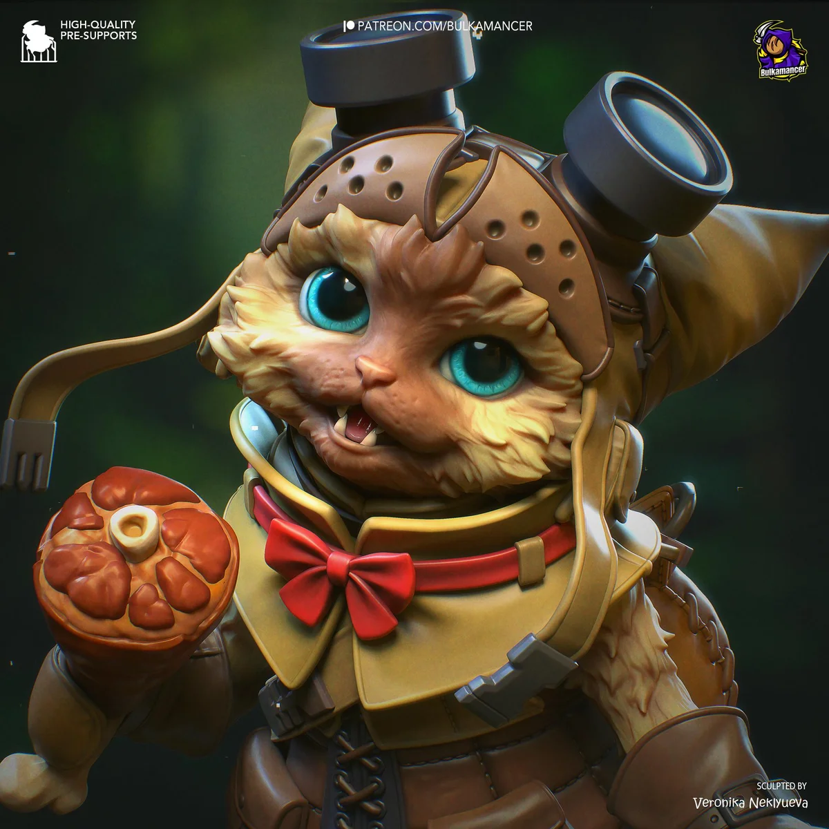 Palico and Toad Felyne Companion Diorama - Monster Hunter Wilds Unpainted Resin Diorama Kit - 1/8 Scale 137mm 5.4in - 3D Printed Statue — 4/10