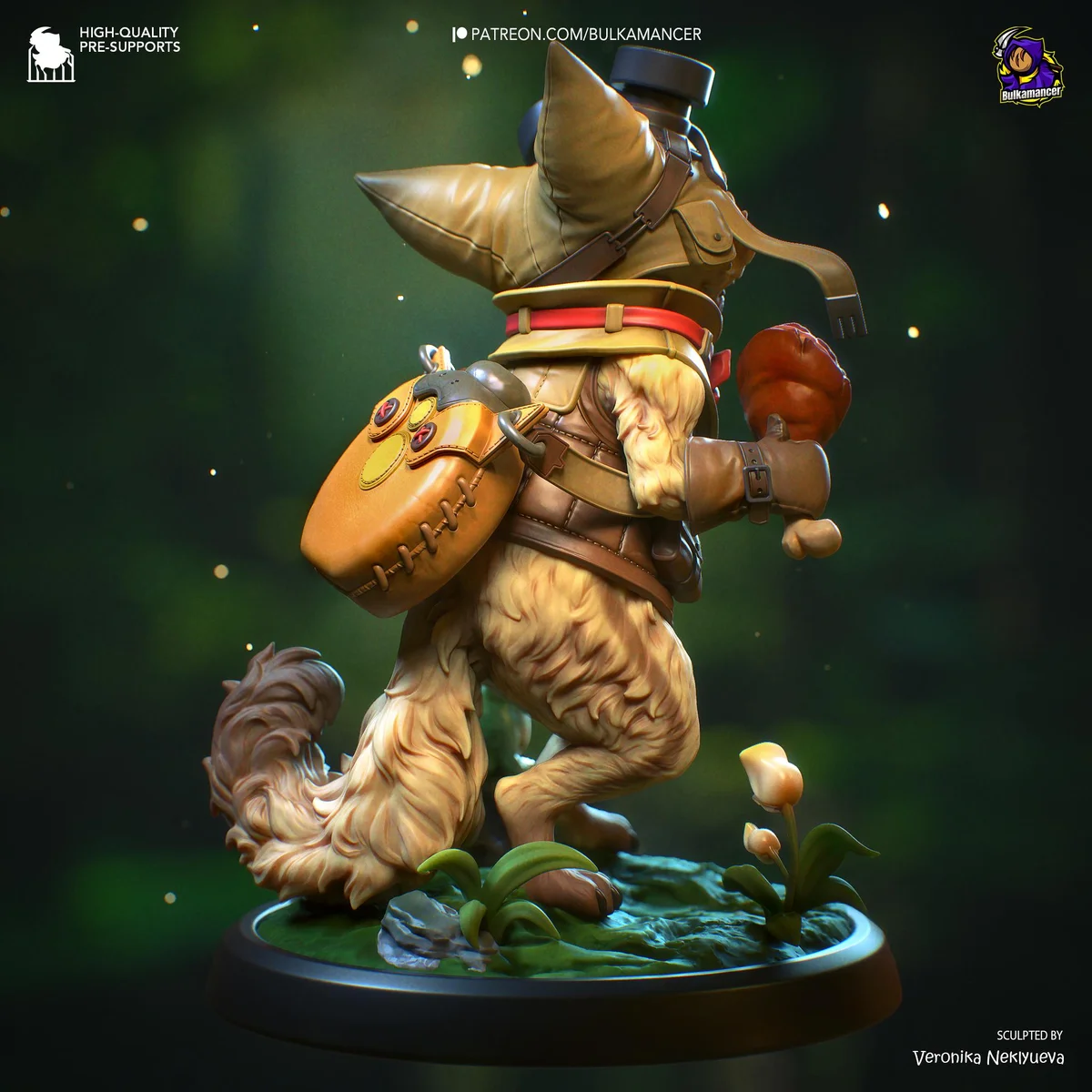 Palico and Toad Felyne Companion Diorama - Monster Hunter Wilds Unpainted Resin Diorama Kit - 1/8 Scale 137mm 5.4in - 3D Printed Statue — 6/10