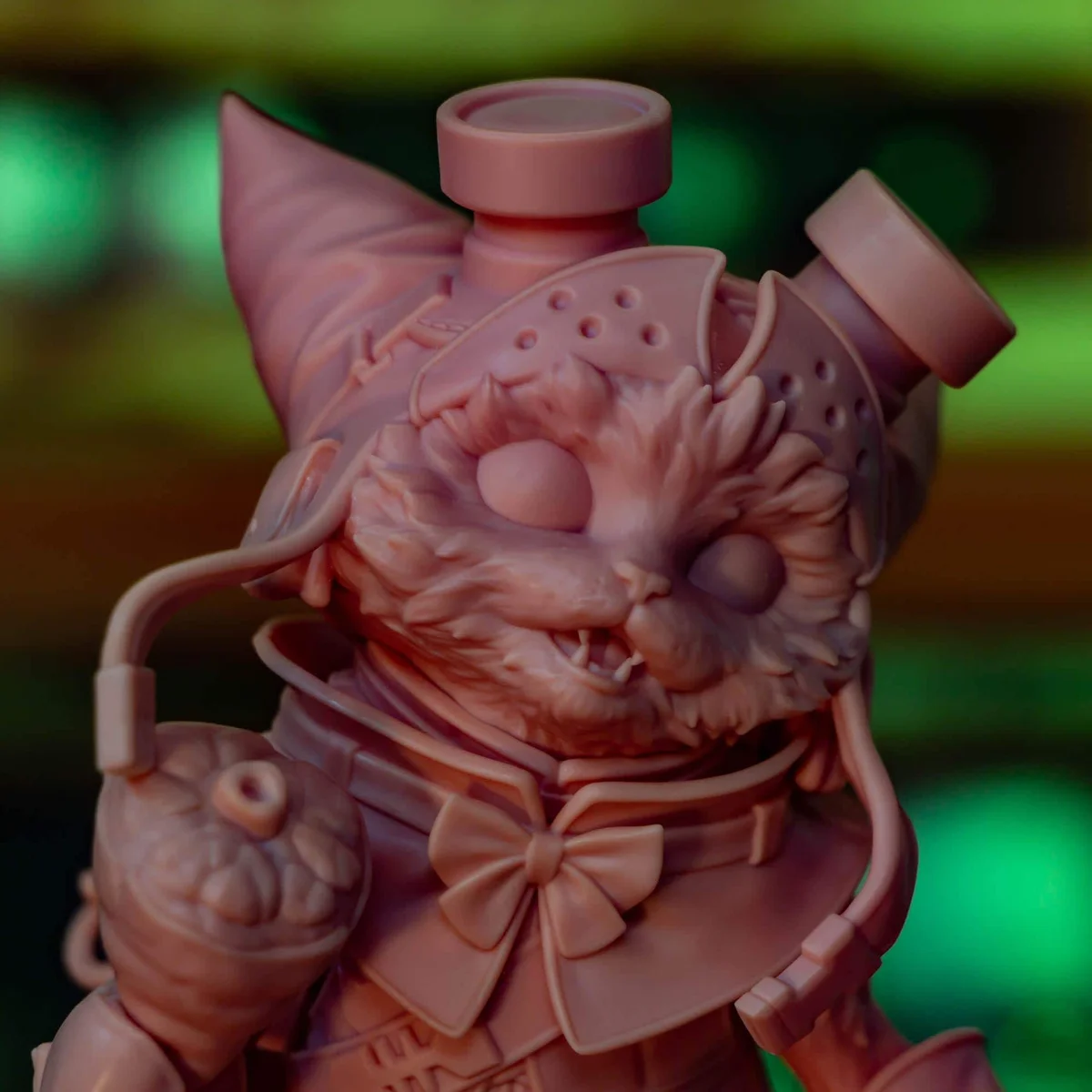 Palico and Toad Felyne Companion Diorama - Monster Hunter Wilds Unpainted Resin Diorama Kit - 1/8 Scale 137mm 5.4in - 3D Printed Statue — 9/10
