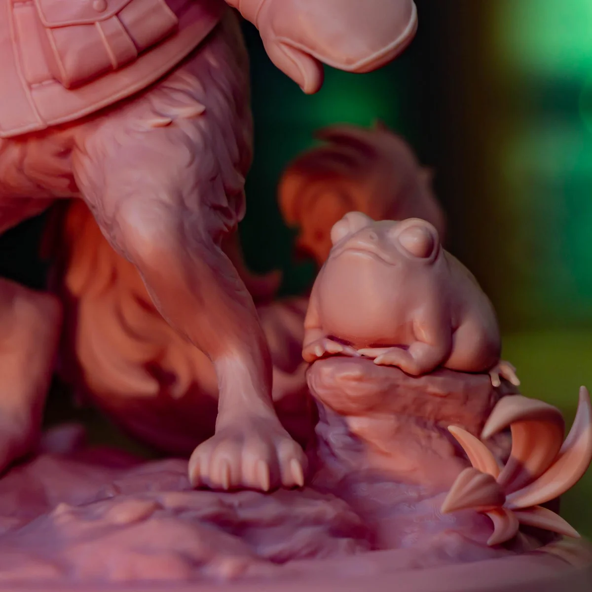 Palico and Toad Felyne Companion Diorama - Monster Hunter Wilds Unpainted Resin Diorama Kit - 1/8 Scale 137mm 5.4in - 3D Printed Statue — 10/10