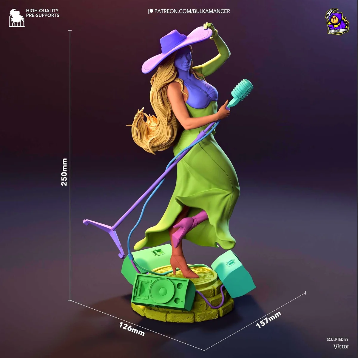 Pauline Mayor of New Donk City Singer Diva - Super Mario Odyssey Nintendo Unpainted Resin Figurine Kit - 1/8 Scale 250mm 9.8in - Statue — 2/10