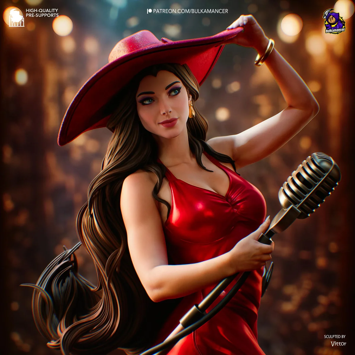 Pauline Mayor of New Donk City Singer Diva - Super Mario Odyssey Nintendo Unpainted Resin Figurine Kit - 1/8 Scale 250mm 9.8in - Statue — 4/10