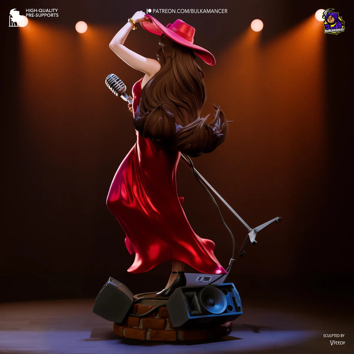 Pauline Mayor of New Donk City Singer Diva - Super Mario Odyssey Nintendo Unpainted Resin Figurine Kit - 1/8 Scale 250mm 9.8in - Statue — 5/10