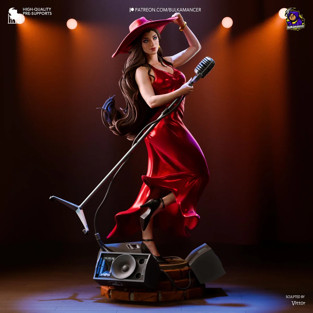 Pauline Mayor of New Donk City Singer Diva - Super Mario Odyssey Nintendo Unpainted Resin Figurine Kit - 1/8 Scale 250mm 9.8in - Statue — 1/10