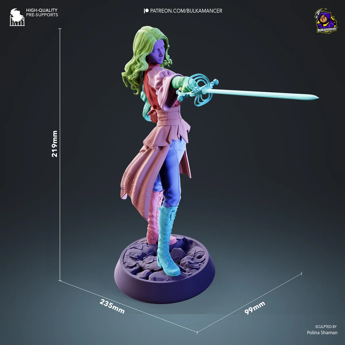 Real Maelle JRPG Painter - Clair Obscur Expedition 33 Unpainted Resin Figurine Kit - 1/8 Scale 219mm 8.6in - 3D Printed Statue Fan Art — 2/10
