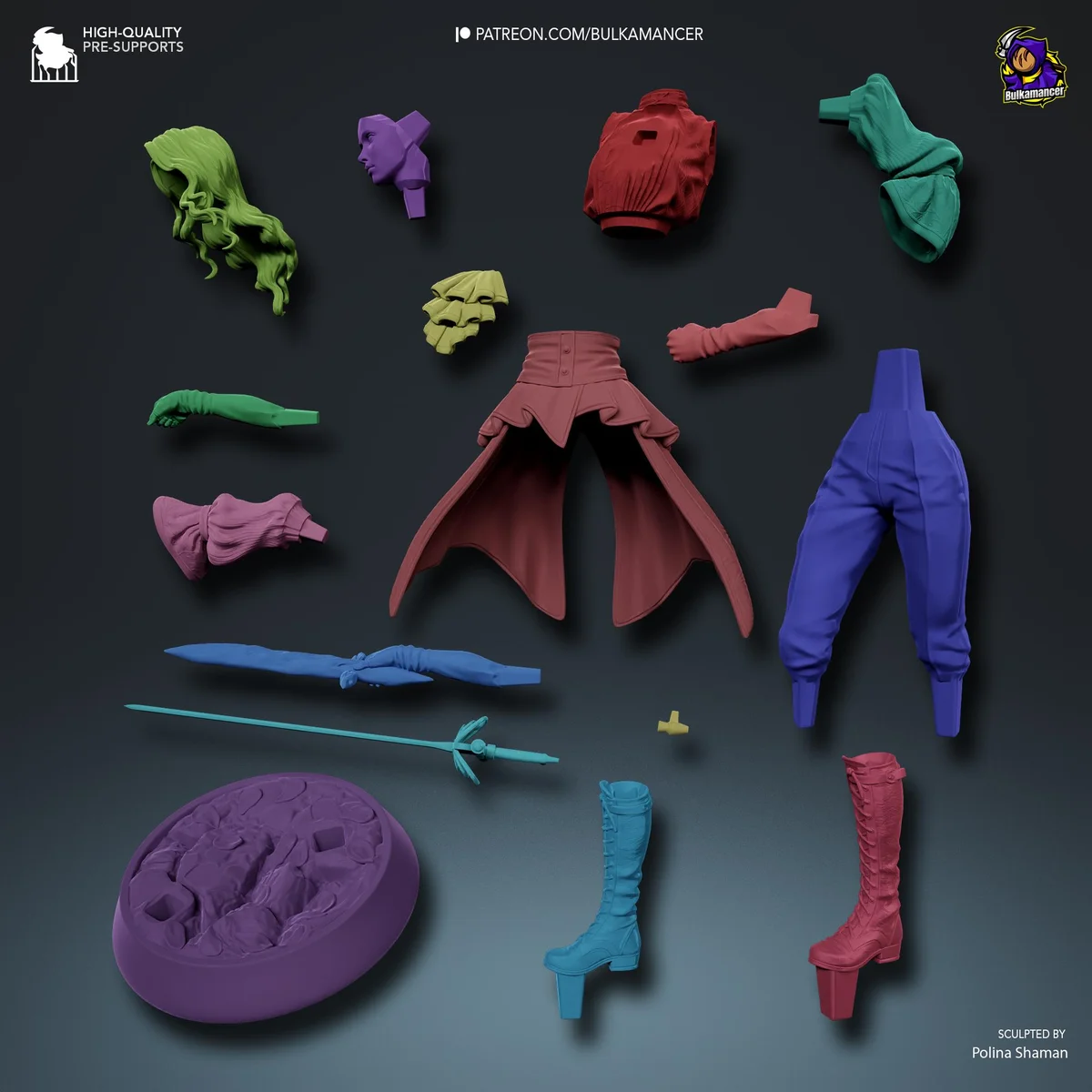 Real Maelle JRPG Painter - Clair Obscur Expedition 33 Unpainted Resin Figurine Kit - 1/8 Scale 219mm 8.6in - 3D Printed Statue Fan Art — 3/10