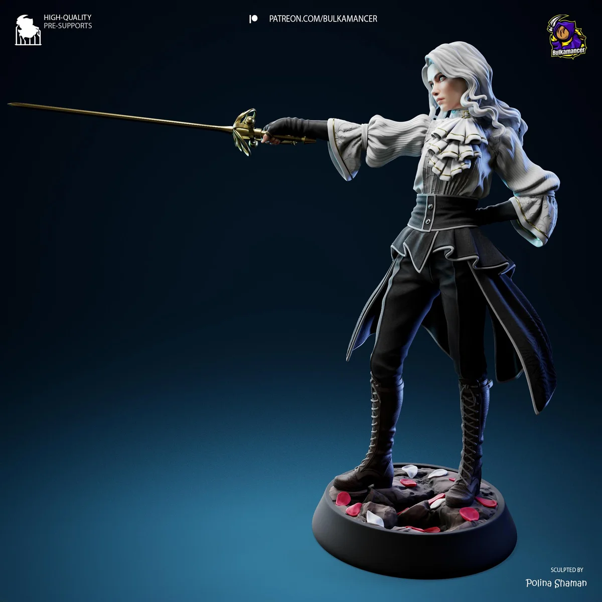 Real Maelle JRPG Painter - Clair Obscur Expedition 33 Unpainted Resin Figurine Kit - 1/8 Scale 219mm 8.6in - 3D Printed Statue Fan Art — 8/10
