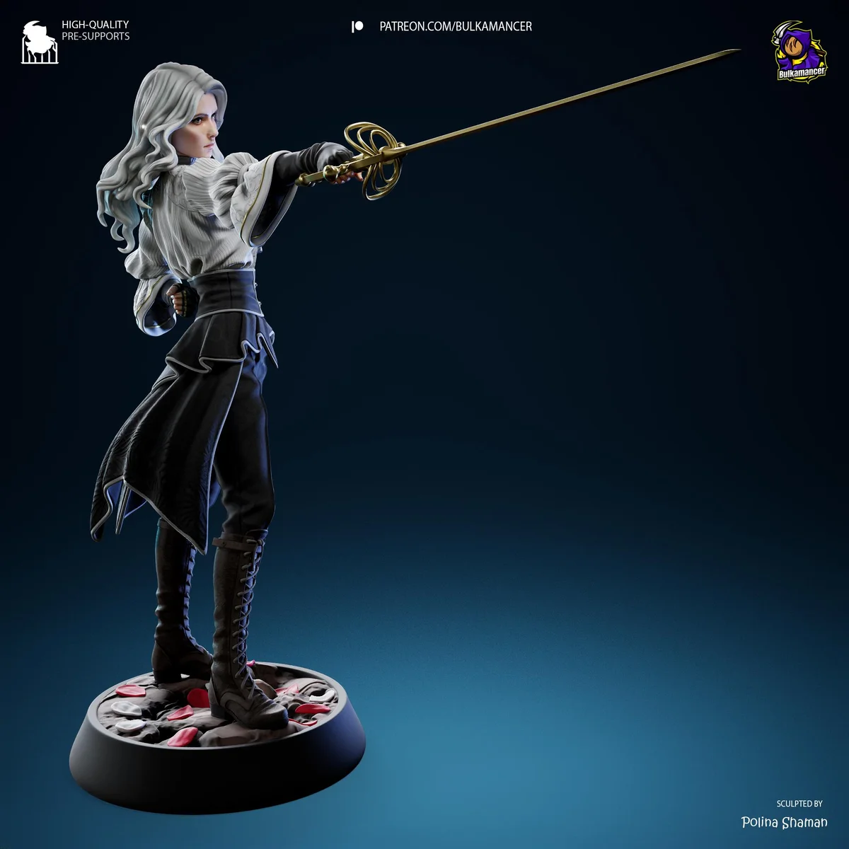 Real Maelle JRPG Painter - Clair Obscur Expedition 33 Unpainted Resin Figurine Kit - 1/8 Scale 219mm 8.6in - 3D Printed Statue Fan Art — 10/10