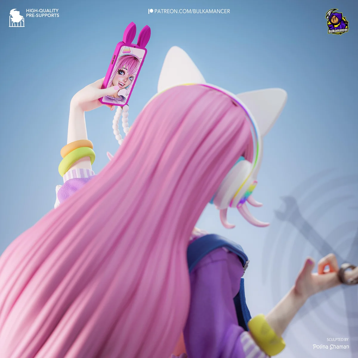 Safie Industrial Workshop Catgirl - Anime Mechanic Figurine Kit - 1/8 Scale 265mm 10.4in - 3D Printed Resin Statue — 7/10