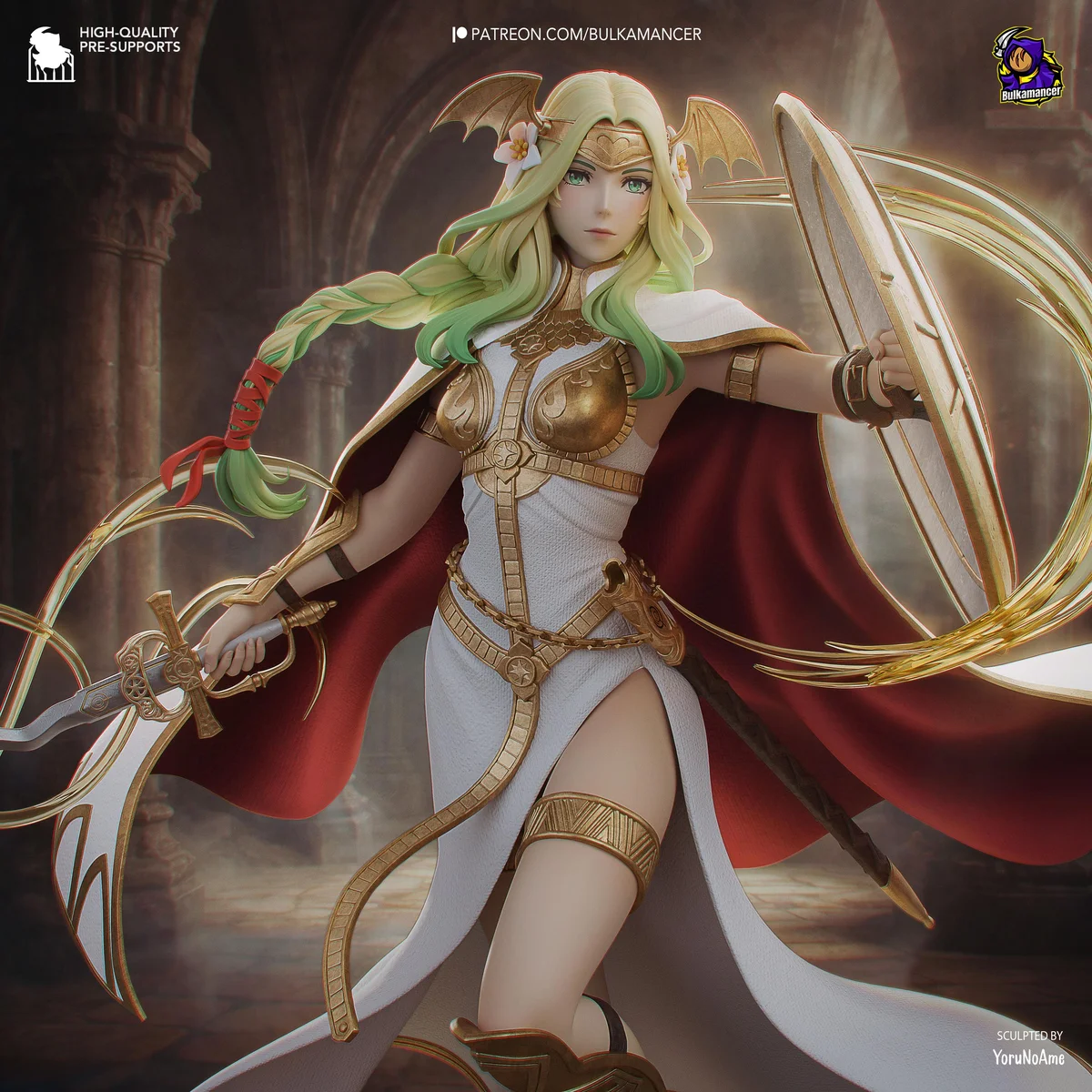 Saint Seiros Church Founder - Fire Emblem Three Houses Unpainted Resin Figurine Kit - 1/8 Scale 263mm 10.4in - 3D Printed Statue Fan Art — 4/10