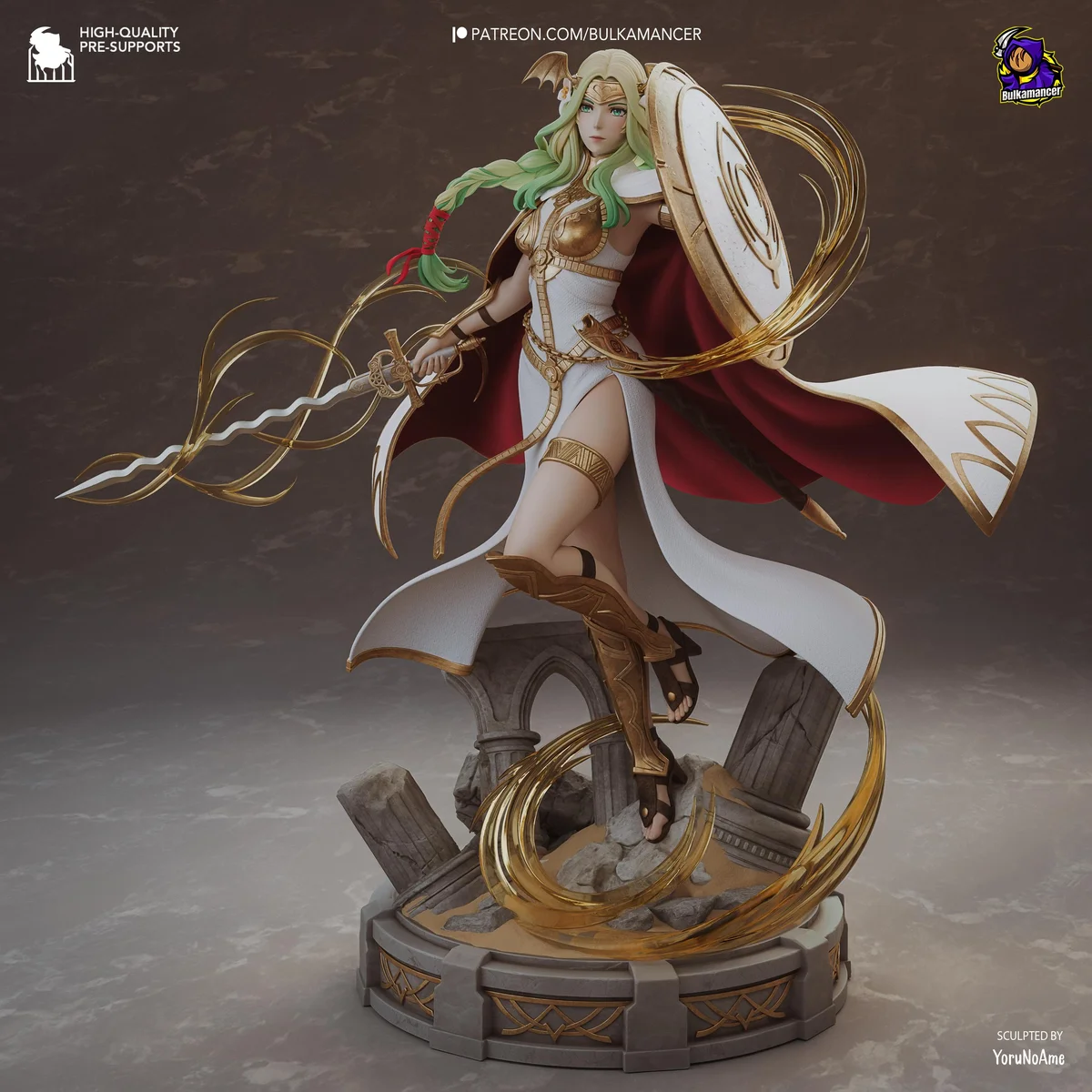 Saint Seiros Church Founder - Fire Emblem Three Houses Unpainted Resin Figurine Kit - 1/8 Scale 263mm 10.4in - 3D Printed Statue Fan Art — 5/10