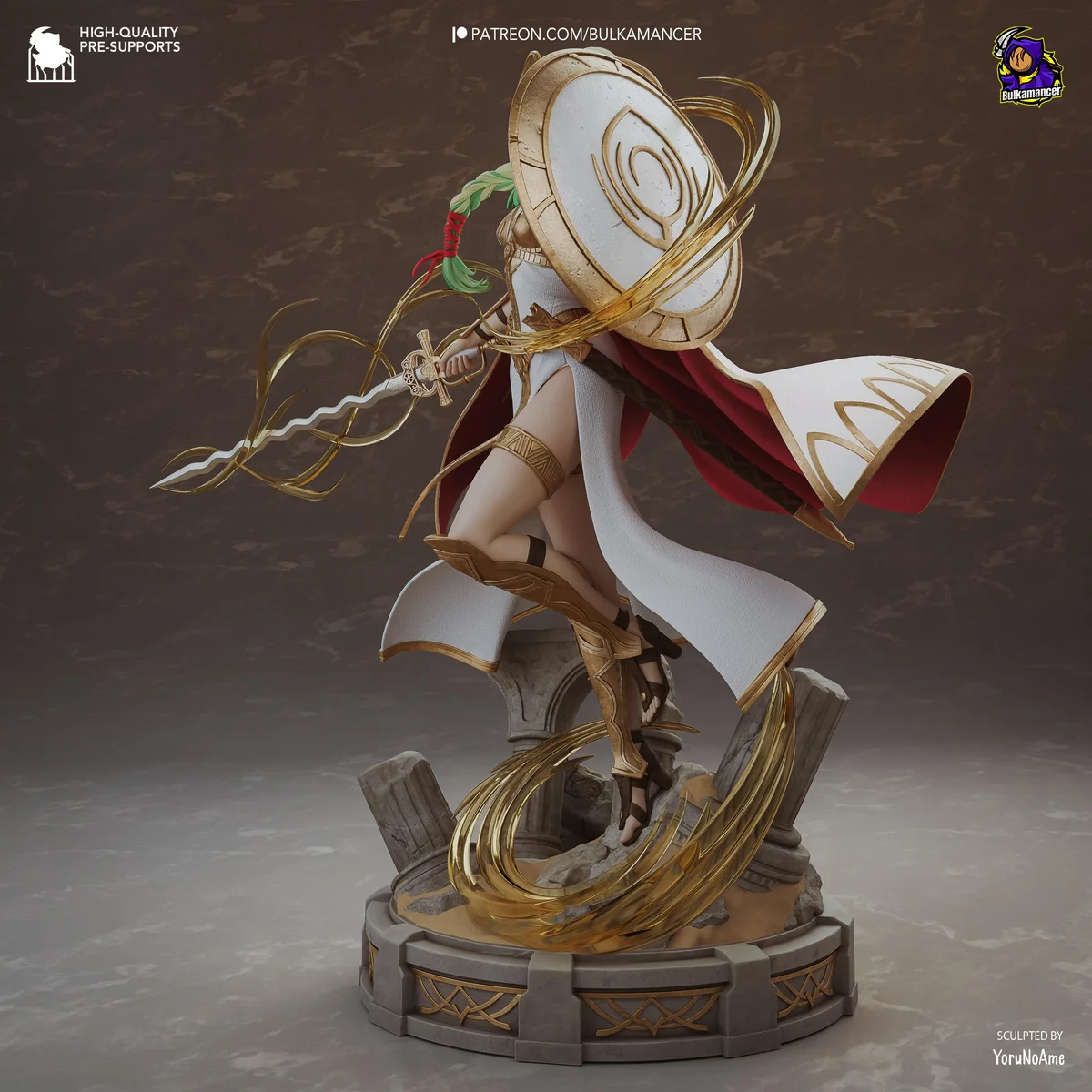 Saint Seiros Church Founder - Fire Emblem Three Houses Unpainted Resin Figurine Kit - 1/8 Scale 263mm 10.4in - 3D Printed Statue Fan Art — 6/10
