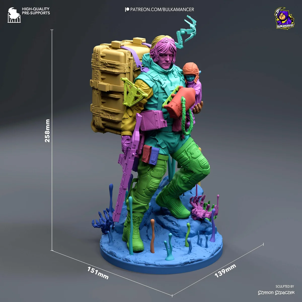Sam Porter Bridges Porter Postapocalyptic - Death Stranding Kojima Unpainted Resin Figurine Kit - 1/8 Scale 258mm 10.2in - 3D Printed Statue — 2/10