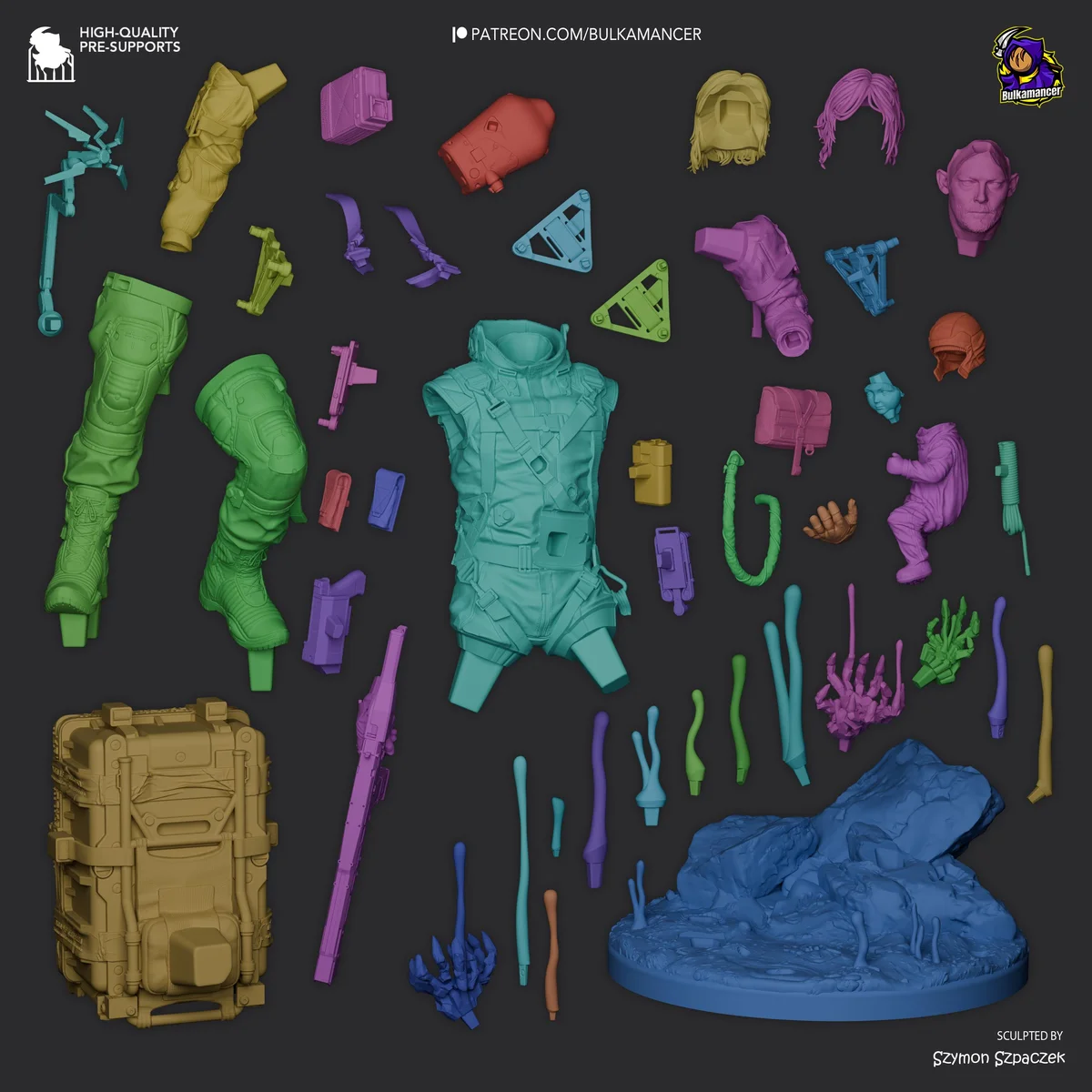 Sam Porter Bridges Porter Postapocalyptic - Death Stranding Kojima Unpainted Resin Figurine Kit - 1/8 Scale 258mm 10.2in - 3D Printed Statue — 3/10