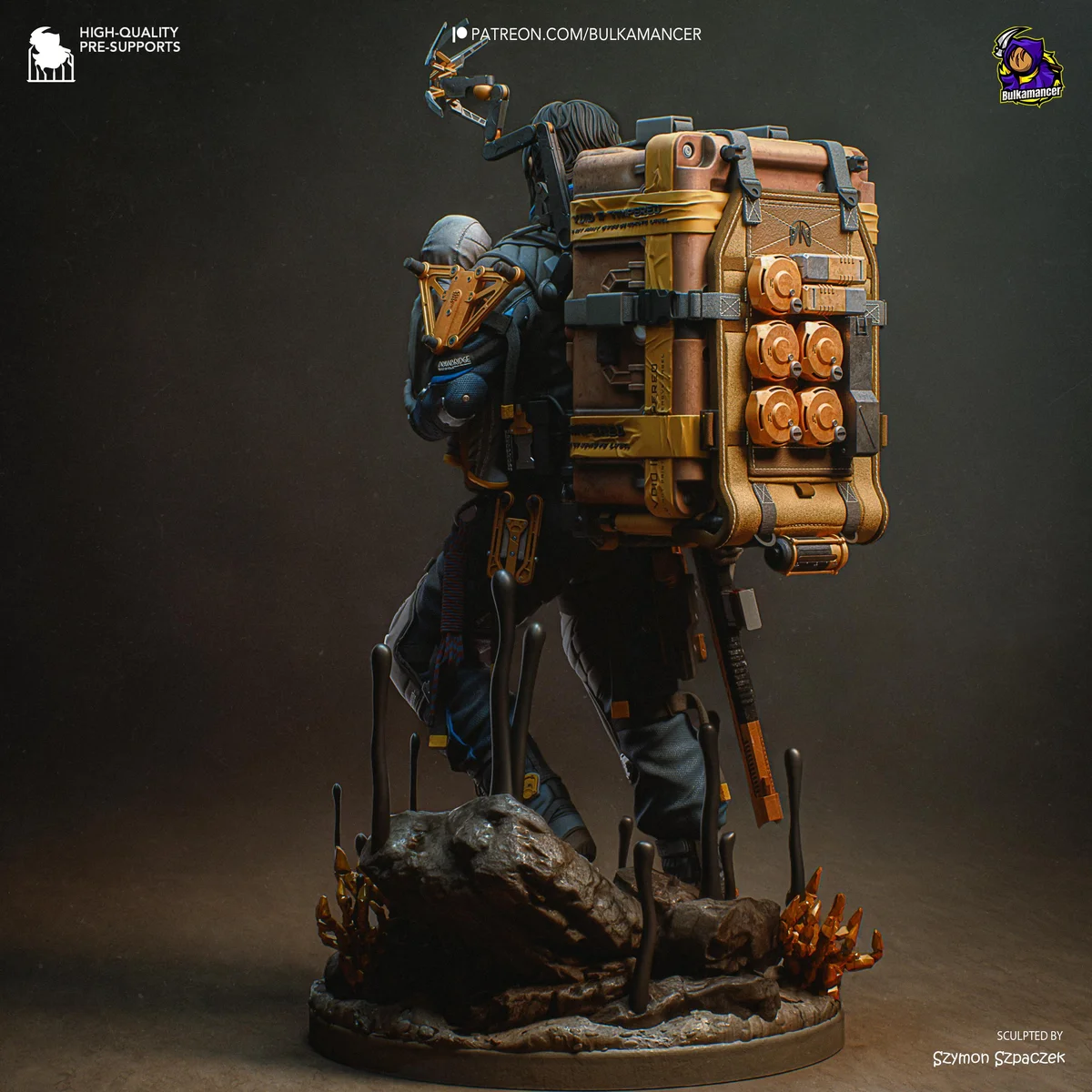 Sam Porter Bridges Porter Postapocalyptic - Death Stranding Kojima Unpainted Resin Figurine Kit - 1/8 Scale 258mm 10.2in - 3D Printed Statue — 7/10