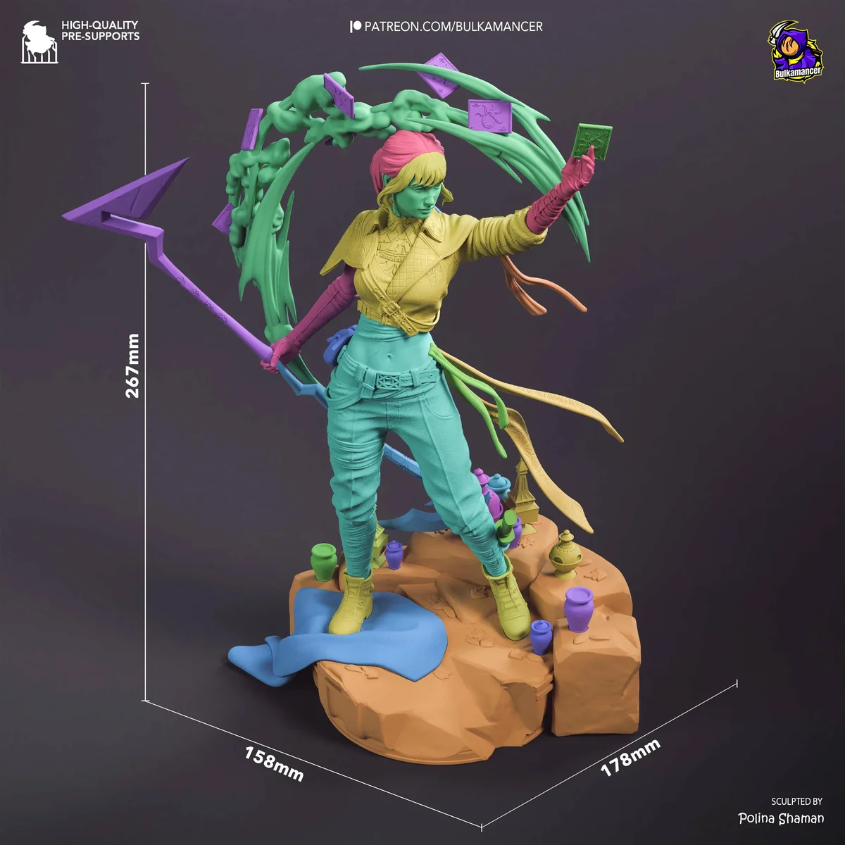 Sciel - Clair Obscur Expedition 33 Sandfall Unpainted Resin Figurine Kit - 1/8 Scale 250mm 9.8in - 3D Printed Statue Fan Art — 2/10