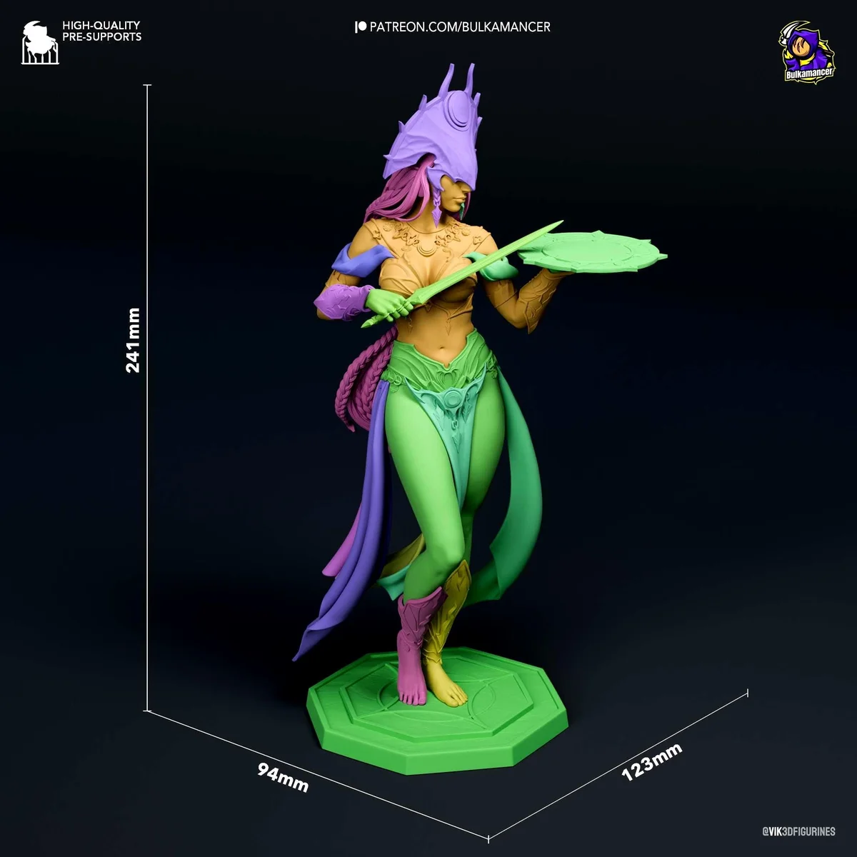 Shar Mistress of the Night Goddess of Darkness - Baldur's Gate 3 BG3 Unpainted Resin Figurine Kit - 1/8 Scale 241mm 9.5in - Statue — 2/10
