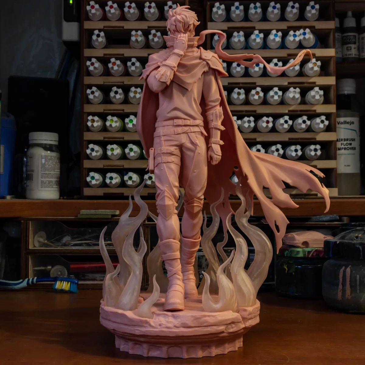 Sung Jin Woo Shadow Monarch Manhwa Anime - Solo Leveling Unpainted Resin Figurine Kit - 1/8 Scale 274mm 10.8in - 3D Printed Statue Fan Art — 8/10