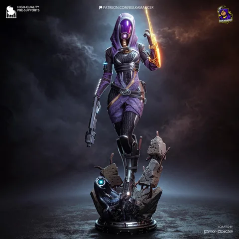 Tali'Zorah vas Normandy - Mass Effect Unpainted Resin Figurine Kit - 1/8 Scale 257mm 10.1in - 3D Printed Statue Fan Art
