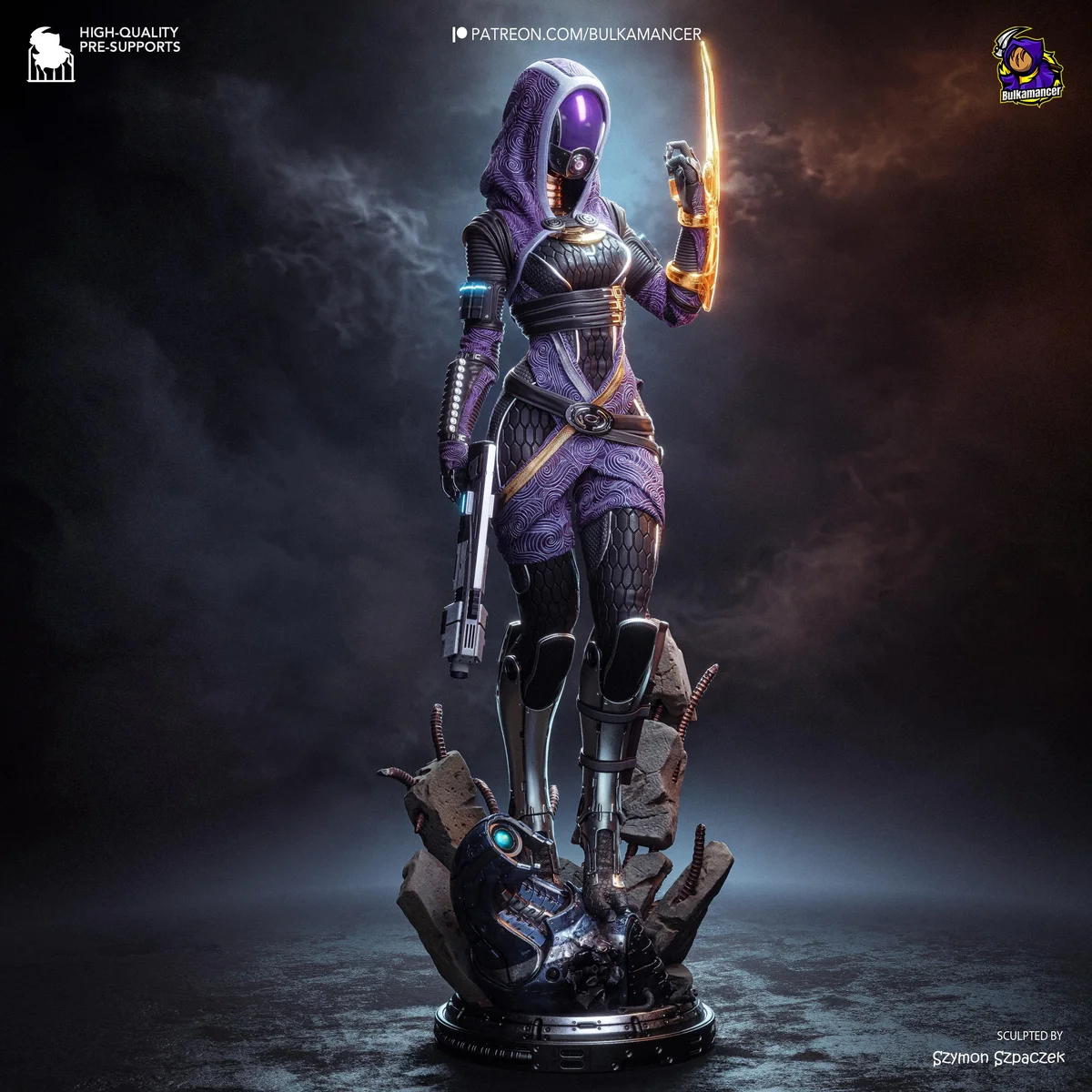 Tali'Zorah vas Normandy - Mass Effect Unpainted Resin Figurine Kit - 1/8 Scale 257mm 10.1in - 3D Printed Statue Fan Art — 5/10