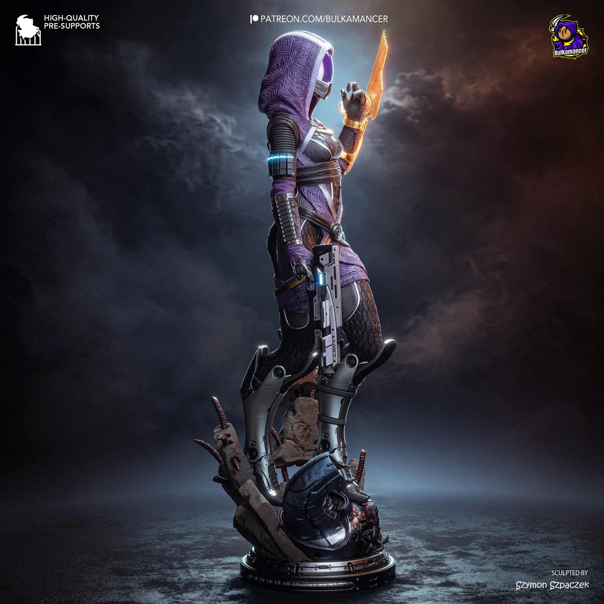 Tali'Zorah vas Normandy - Mass Effect Unpainted Resin Figurine Kit - 1/8 Scale 257mm 10.1in - 3D Printed Statue Fan Art — 6/10