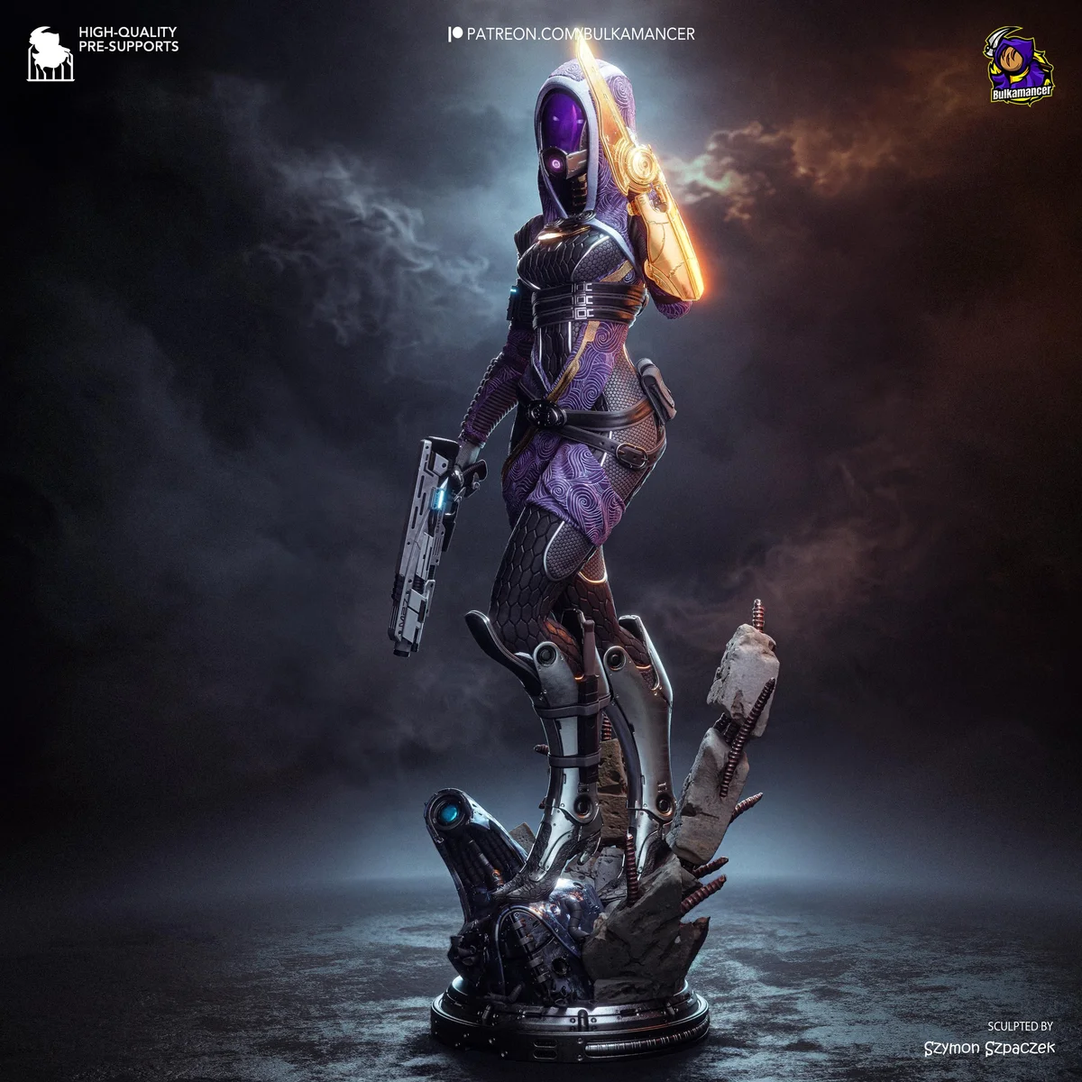 Tali'Zorah vas Normandy - Mass Effect Unpainted Resin Figurine Kit - 1/8 Scale 257mm 10.1in - 3D Printed Statue Fan Art — 8/10