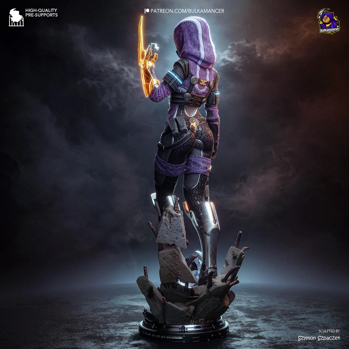 Tali'Zorah vas Normandy - Mass Effect Unpainted Resin Figurine Kit - 1/8 Scale 257mm 10.1in - 3D Printed Statue Fan Art — 9/10