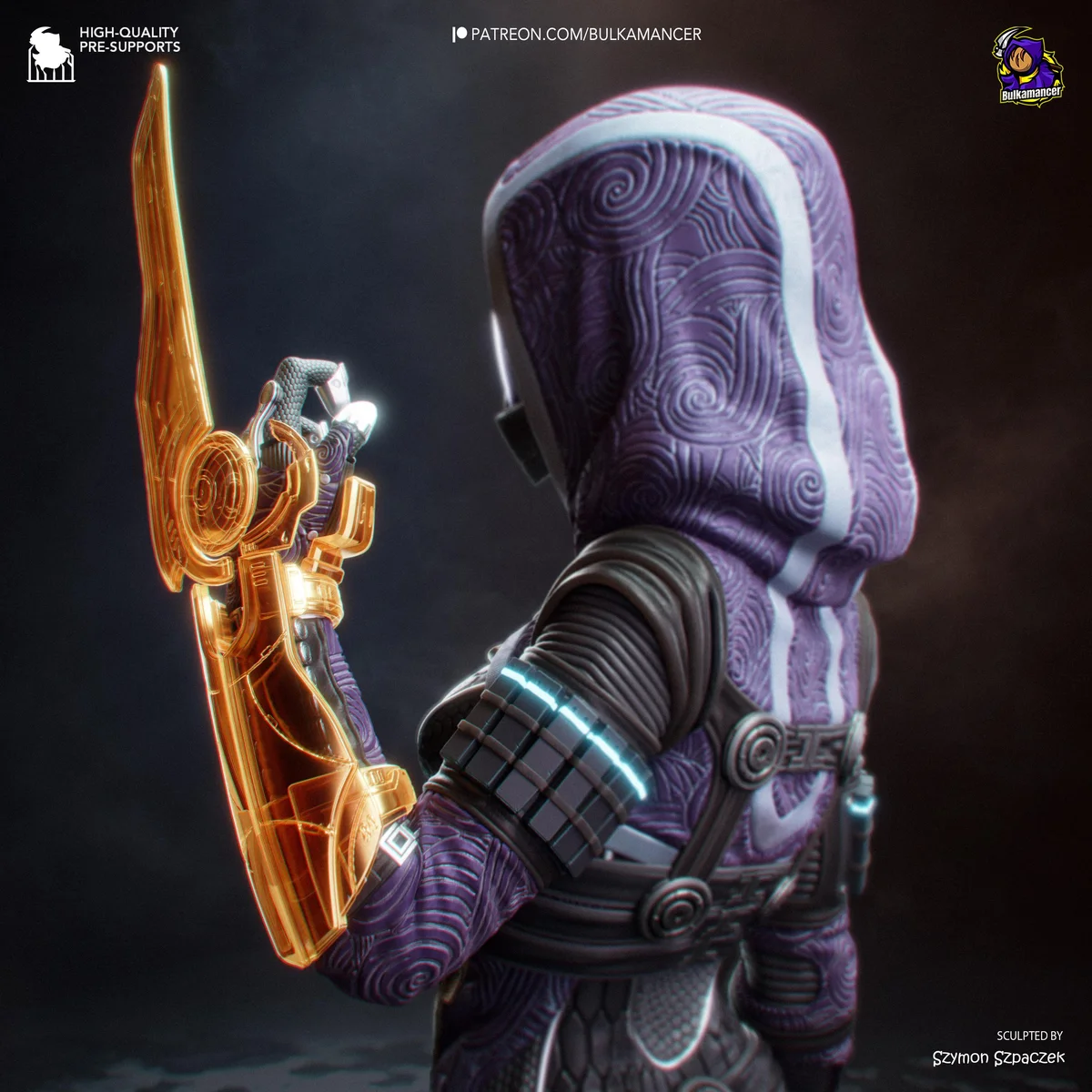 Tali'Zorah vas Normandy - Mass Effect Unpainted Resin Figurine Kit - 1/8 Scale 257mm 10.1in - 3D Printed Statue Fan Art — 10/10