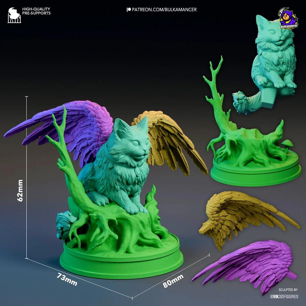 Tara the Tressym Cat Familiar Mini - Baldur's Gate 3 BG3 Unpainted Resin Figurine Kit - 1/8 Scale 62mm 2.4in - 3D Printed Statue Fan Art — 2/10