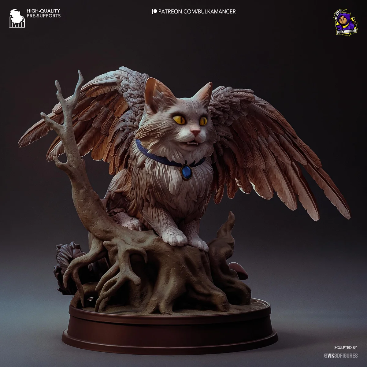 Tara the Tressym Cat Familiar Mini - Baldur's Gate 3 BG3 Unpainted Resin Figurine Kit - 1/8 Scale 62mm 2.4in - 3D Printed Statue Fan Art — 1/10