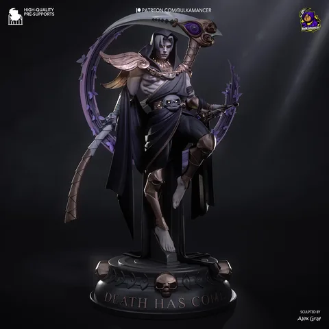Thanatos God of Death - Hades Supergiant Unpainted Resin Figurine Kit - 1/8 Scale 321mm 12.6in - 3D Printed Statue Fan Art