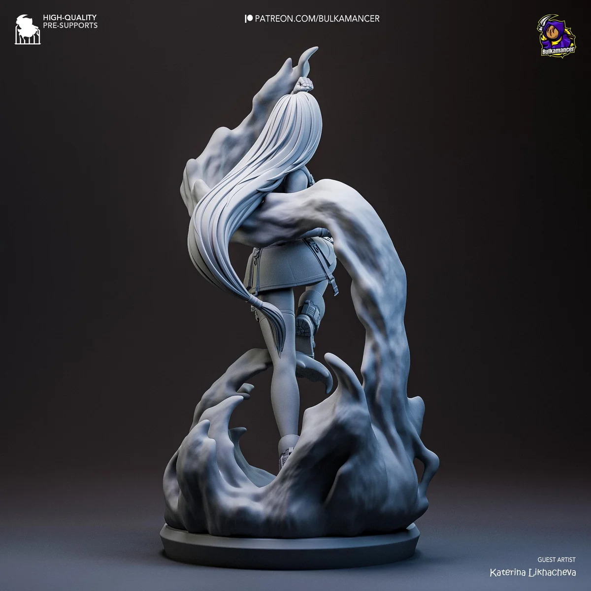Tifa Lockhart AVALANCHE Fighter - Final Fantasy VII FF7 Unpainted Resin Figurine Kit - 1/8 Scale 253mm 10.0in - 3D Printed Statue Fan Art — 8/10