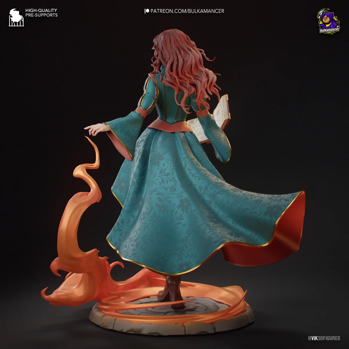 Triss Merigold Sorceress Temerian - The Witcher Unpainted Resin Figurine Kit - 1/8 Scale 240mm 9.4in - 3D Printed Statue Fan Art — 8/10