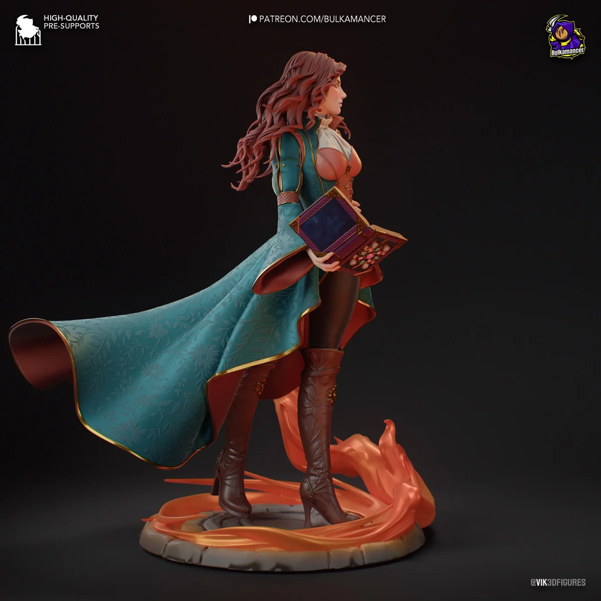 Triss Merigold Sorceress Temerian - The Witcher Unpainted Resin Figurine Kit - 1/8 Scale 240mm 9.4in - 3D Printed Statue Fan Art — 9/10