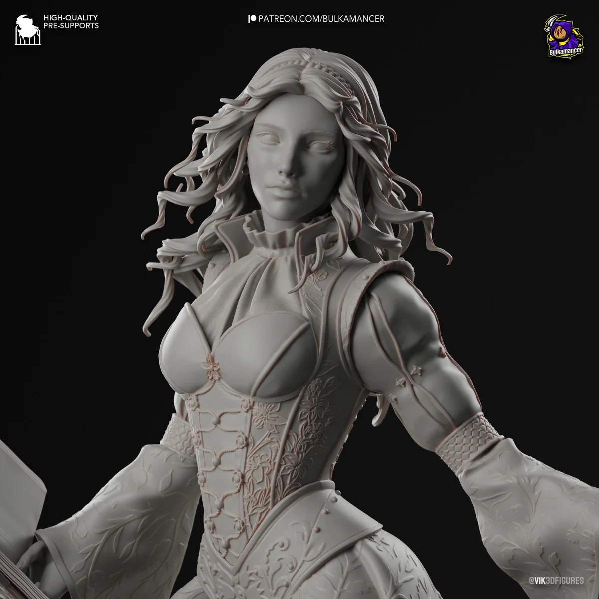 Triss Merigold Sorceress Temerian - The Witcher Unpainted Resin Figurine Kit - 1/8 Scale 240mm 9.4in - 3D Printed Statue Fan Art — 10/10