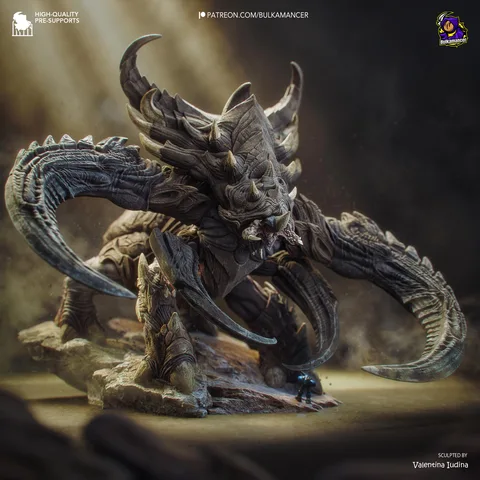 Ultralisk Zerg Behemoth - StarCraft II Unpainted Resin Figurine Kit - 1/90 Scale 300mm 11.8in - 3D Printed Statue Fan Art