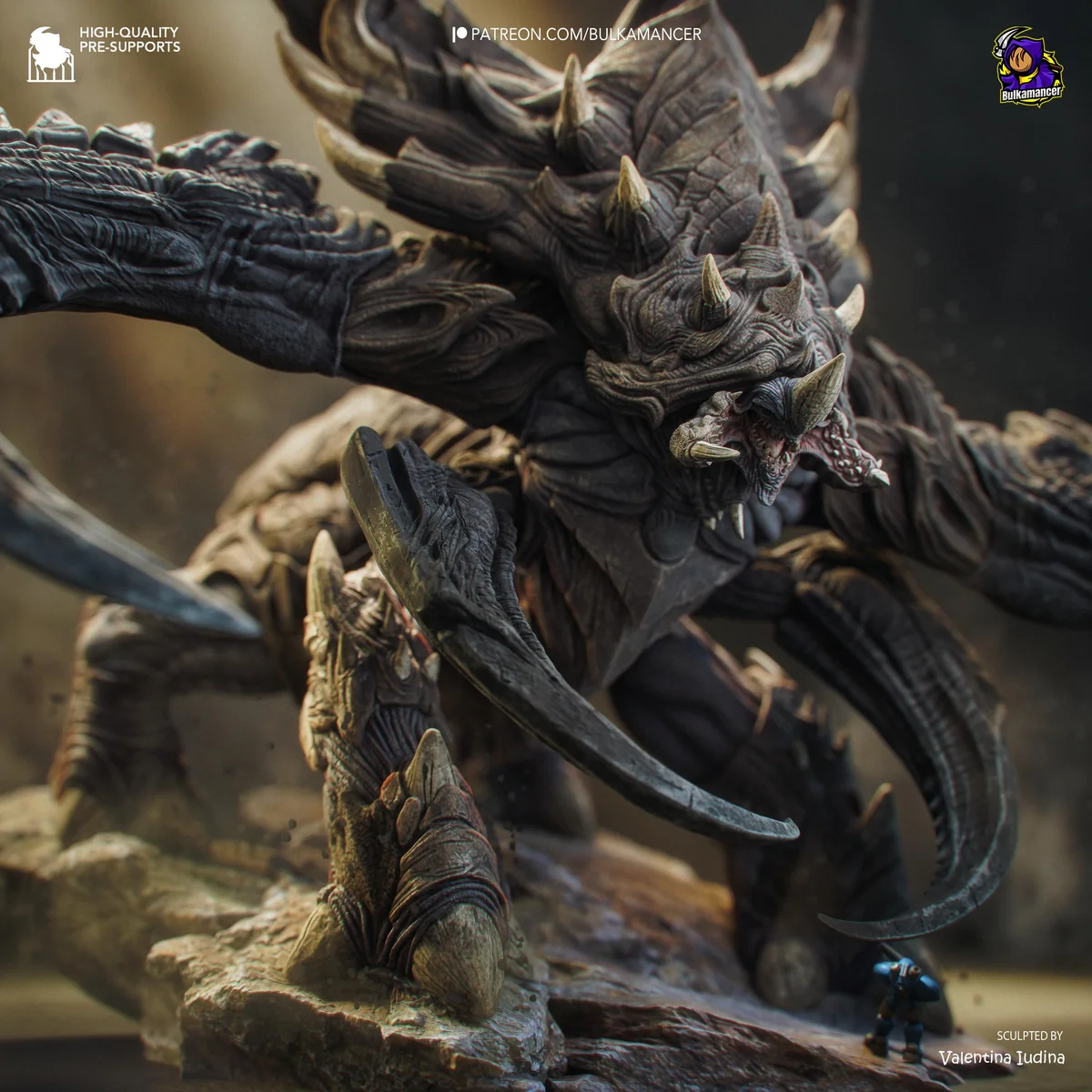 Ultralisk Zerg Behemoth - StarCraft II Unpainted Resin Figurine Kit - 1/90 Scale 300mm 11.8in - 3D Printed Statue Fan Art — 4/10